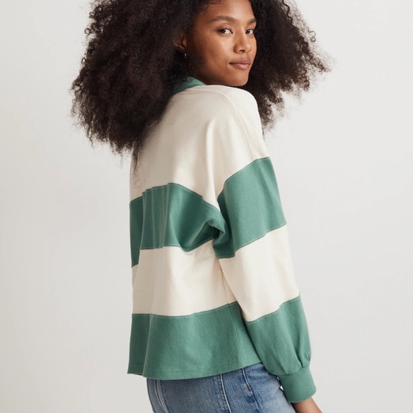 Madewell | Striped Rugby Polo Shirt - Picture 7 of 10